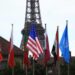 Bandera de Estados Unidos en la Sede de la UNESCO, en París. Foto: Aurelien Morissard/ EFE/EPA.