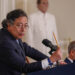 Petro habla en un evento en la Casa de Nariño en Bogotá, este jueves. Foto: Presidencia de Colombia/EFE.