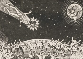 "Dialoguito de Mamá Tierra con Don Cometa Halley", del artista mexicano José Guadalupe Posada. Foto: Tomada de Science History Institute/ online.