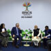 Díaz-Canel y el primer ministro de la India, Narendra Modi, reunidos en el marco de la XVII Cumbre de Jefes de Estado y de Gobierno de los BRICS. Foto:  Alejandro Azcuy/Presidencia de Cuba/EFE.