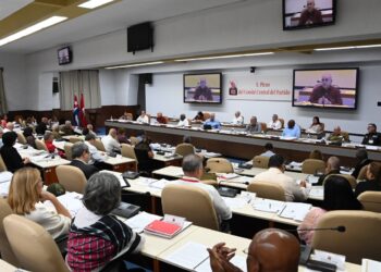 Décimo pleno del Partido Comunista de Cuba (PCC), en La Habana. Foto: @PartidoPCC / X.