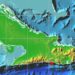 Localización del epicentro del sismo perceptible registrado en Santiago de Cuba, la noche del 22 de julio de 2025. Gráfico: CENAIS / Facebook.