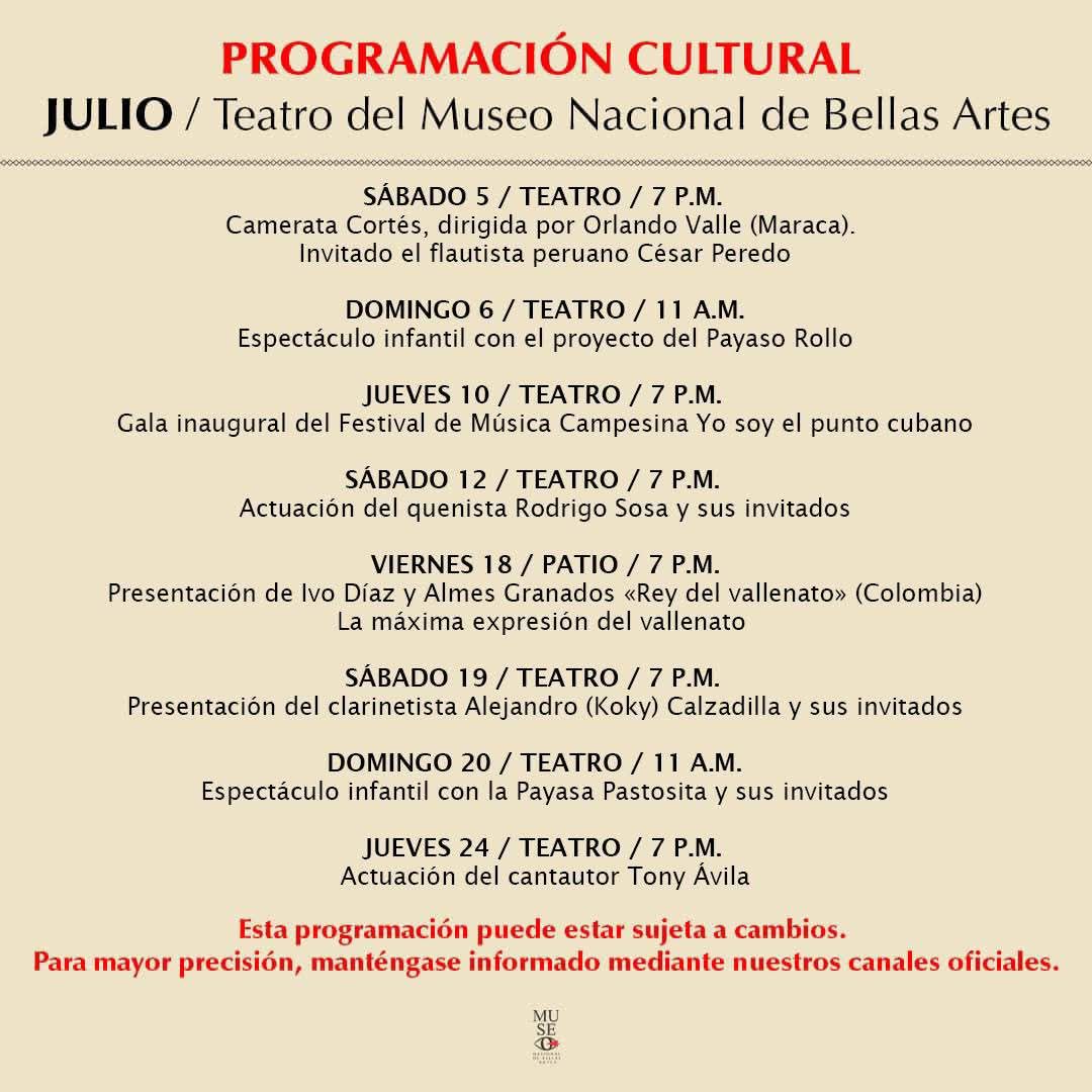 teatro de bellas artes programación