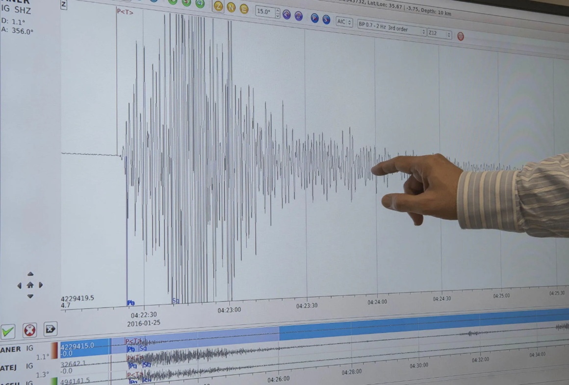 Medición de sismo en España. Foto: EFE / Archivo.