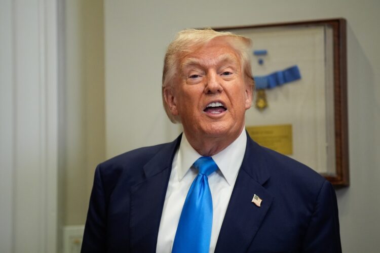 Trump en el Salón Roosevelt de la Casa Blanca.
Foto: YURI GRIPAS/EFE/EPA.