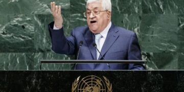Fotografía de archivo del presidente de la Autoridad Palestina, Mahmud Abás, durante un discurso ante la la Asamblea General de la ONU. Foto: Justin Lane/ EFE / Archivo.
