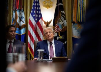 Donald Trump en una reunión de gabinete en la Sala del Gabinete de la Casa Blanca el 26 de agosto de 2025. Foto: EFE/EPA/AARON SCHWARTZ / POOL.