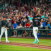 Lourdes Gurriel celebra un jonrón en el Chase Field. Foto: Arizona Diamondbacks.