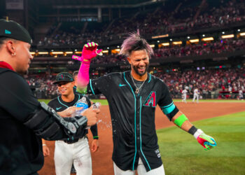 Lourdes Gurriel Jr. le dio la victoria a Arizona contra Colorado. Foto: Arizona Diamondbacks/MLB.