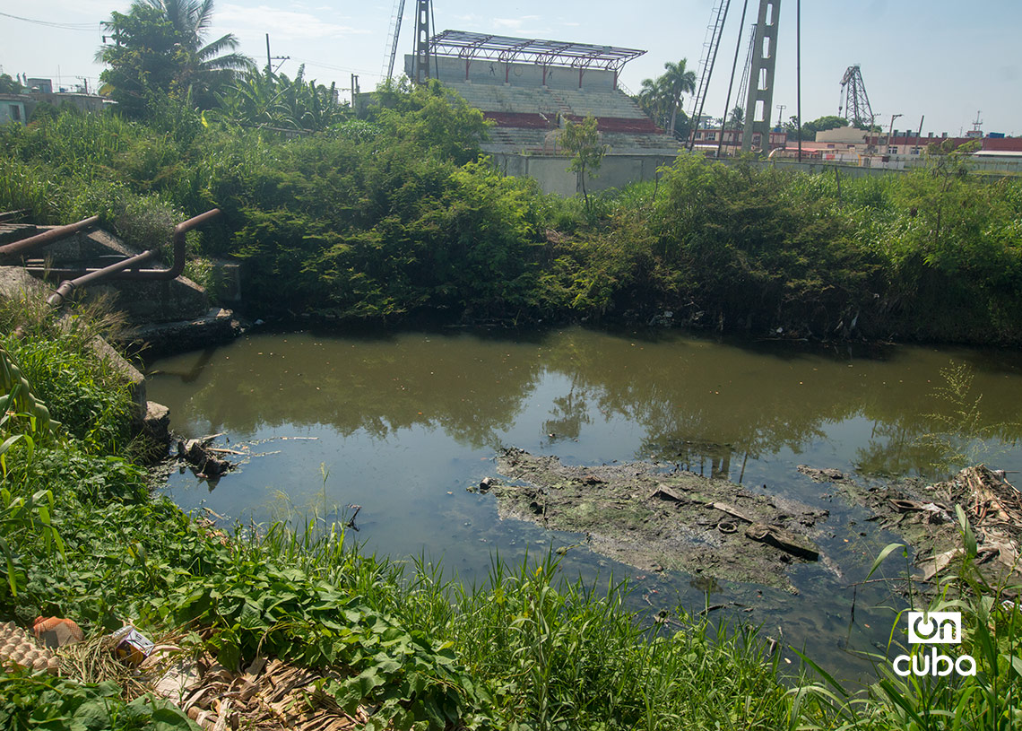 Contaminación en el río Tadeo, municipio Regla, La Habana. Foto: Otmaro Rodríguez.