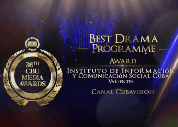 Serie “Valientes” de la televisión cubana, Mejor Programa Dramático en los CBU Media Awards. Foto: Captura.