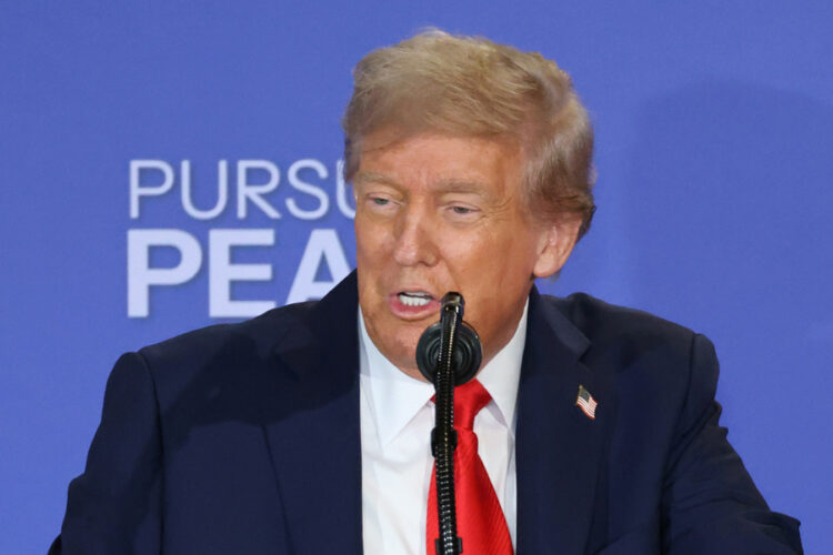 Donald Trump en Anchorage, Alaska. Foto: EFE/ Octavio Guzman