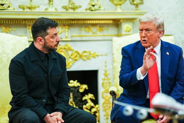 Trump y Zelenski en la Casa Blanca el 18 de agosto de 2025. Foto:  EFE/EPA.