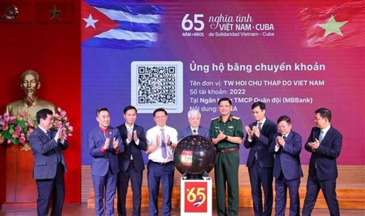 Campaña de apoyo a Cuba en Vietnam alcanza meta en apenas 30 horas. Foto: Facebook/Embajada de Cuba en Vietnam.
