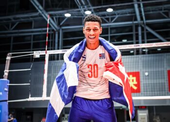 El cubano Daniel Martínez cerró la fase de grupo del campeonato Mundial sub-21 como líder anotador, puntos en ataque y servicio. Foto: Volleyball World