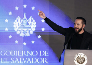 Bukele durante un acto en Antiguo Cuscatlán (El Salvador). Foto:  Rodrigo Sura/ EFE/ARCHIVO.