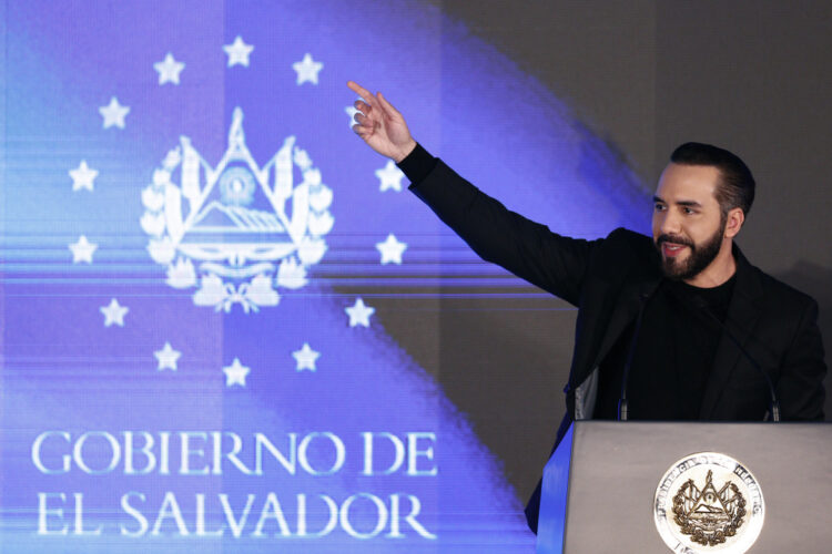 Bukele durante un acto en Antiguo Cuscatlán (El Salvador). Foto:  Rodrigo Sura/ EFE/ARCHIVO.