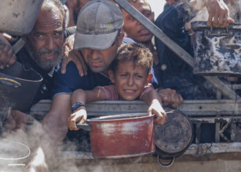 La ONU confirmó por primera vez de forma oficial algo que venían semanas alertando: que los palestinos de la Franja de Gaza sufren hambruna y que un total de 1,6 millones de los casi 2 millones de gazatíes padecen hambre. Foto: Mohammed Nateel/EFE/UNICEF.