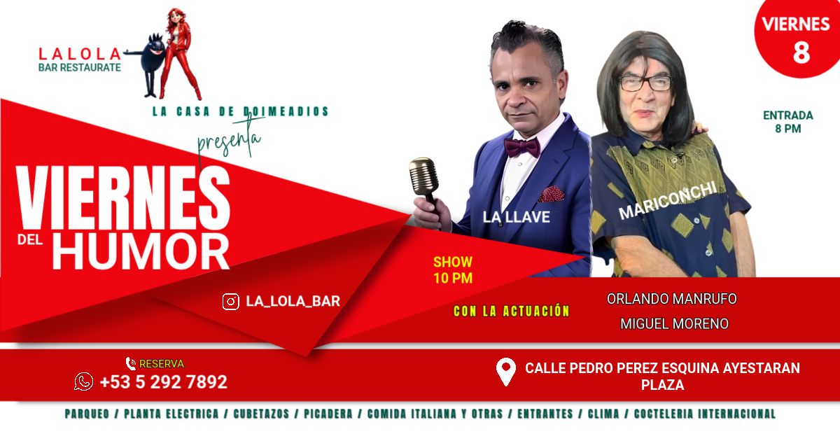 humor en la lola bar viernes 8 agosto