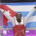 El taekwondoca Yoikel Goicochea (+80 kg) dio a Cuba su cuarta medalla de oro en los Juegos Panamericanos Junior de Asunción 2025. Foto: Tomada del perfil de Facebook de JIT Deporte Cubano.