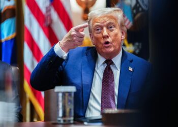 El presidente Donald Trump durante una reunión de su gabinete en la Casa Blanca. Foto: Aaron Schwartz / POOL / EFE / EPA.
