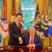 El presidente de Corea del Sur, Lee Jae Myung, y Donald Trump, en la Casa Blanca. Foto: YONHAP/ POOL/EFE/EPA.