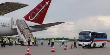 Llegada a La Habana de un vuelo con migrantes cubanos deportados desde Estados Unidos, el 28 de agosto de 2025. Foto: Tomada del perfil de Facebook del Ministerio del Interior (Minint).