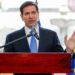 El secretario de Estado de EEUU, Marco Rubio, durante su visita a Quito.  Foto:  EFE/ José Jácome.