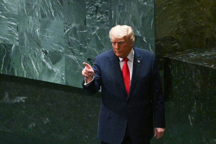 El presidente de EE.UU, Donald Trump, en la Asamblea General de la ONU, este 23 de septiembre. Foto: EFE/EPA/LUKAS COCH