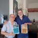 El Dr.Emilio Cueto, izq, junto al escritor Abel Prieto en Casa de las Américas. Foto tomada de la cuenta en X de  Abel Prieto.