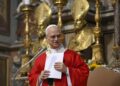 El Papa León XIV durante la Misa de apertura del Capítulo General de la Orden de San Agustín, en la Basílica de San Agustín en Campo Marzio. Foto: EFE.