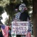 Vista de una protesta organizada en Hollywood en contra de Donald Trump, en una fotografía de archivo. Foto: Caroline Brehman/EFE.
