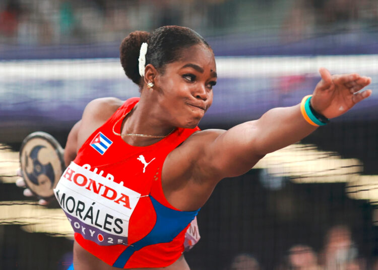 Silinda Morales compite en el Mundial de atletismo de Tokio. Foto: Alex Plavevski/EFE/EPA.