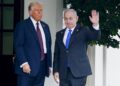 Imagen de archivo del presidente de EE.UU., Donald Trump, y el primer ministro israelí, Benjamin Netanyahu, durante un encuentro en la Casa Blanca. Foto: Will Oliver / EFE / EPA/ Pool / Archivo.