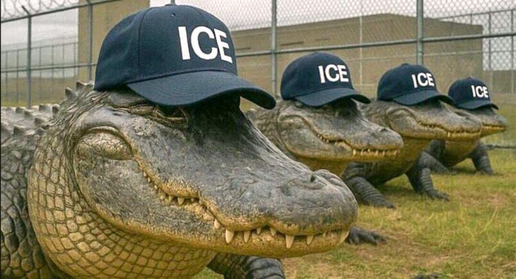 Foto publicada en la página oficial X del Departamento de Seguridad Nacional de EE UU sobre Alligator Alcatraz, el centro de detención de inmigrantes ubicado en el Parque Nacional Everglades de Florida.