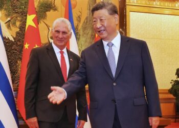 Xi Jinping y Miguel Díaz-Canel este jueves. Foto: Presidencia Cuba/ Facebook.