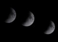 Foto de archivo de un eclipse de Luna hecha con exposición múltiple. Foto: Piyal Adhikary / EFE / EPA / Archivo.