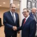 Los cancilleres de Cuba y Rusia, Bruno Rodríguez (d) y Serguéi Lavrov, se saludan durante un encuentro en Nueva York, el 24 de septiembre de 2025. Foto: Tomada del perfil en X del Ministerio de Relaciones Exteriores de Rusia.