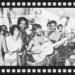 De izquierda a derecha, Jorge Arrans con maracas, Julio Cesar Varcárcel, Mayra Ibarra, José Luis Morales percusionista de Distensión, Pepe Ordás, Manolo Pérez, flautista de Distensión, Gastón Joya Sr., Rafael de la Torre, Olguita Rufins y Angel Quintero. Foto: Archivo del autor.