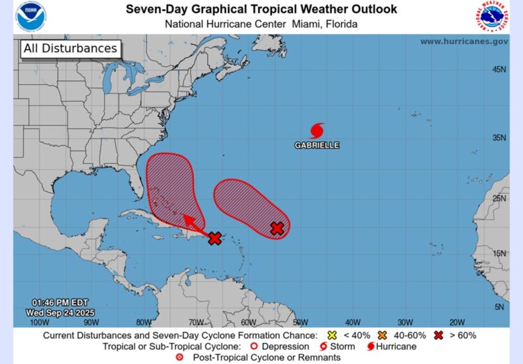 Caribe onda tropical