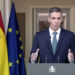 Captura de video de la señal institucional de la comparecencia del presidente del Gobierno de España, Pedro Sánchez, en el Palacio de la Moncloa, para anunciar nueve medidas contra genocidio de Israel en Gaza, el 8 de septiembre de 2025. Foto: Moncloa / EFE.