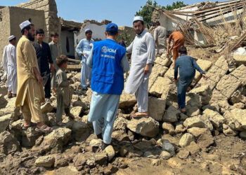 Daños provocados por un fuerte terremoto de 6.0 de magnitud, ocurrido en la noche del 31 de agosto de 2025 en el este de Afganistán. Foto: Cuenta de X de la UNMigration en Afganistán / EFE.