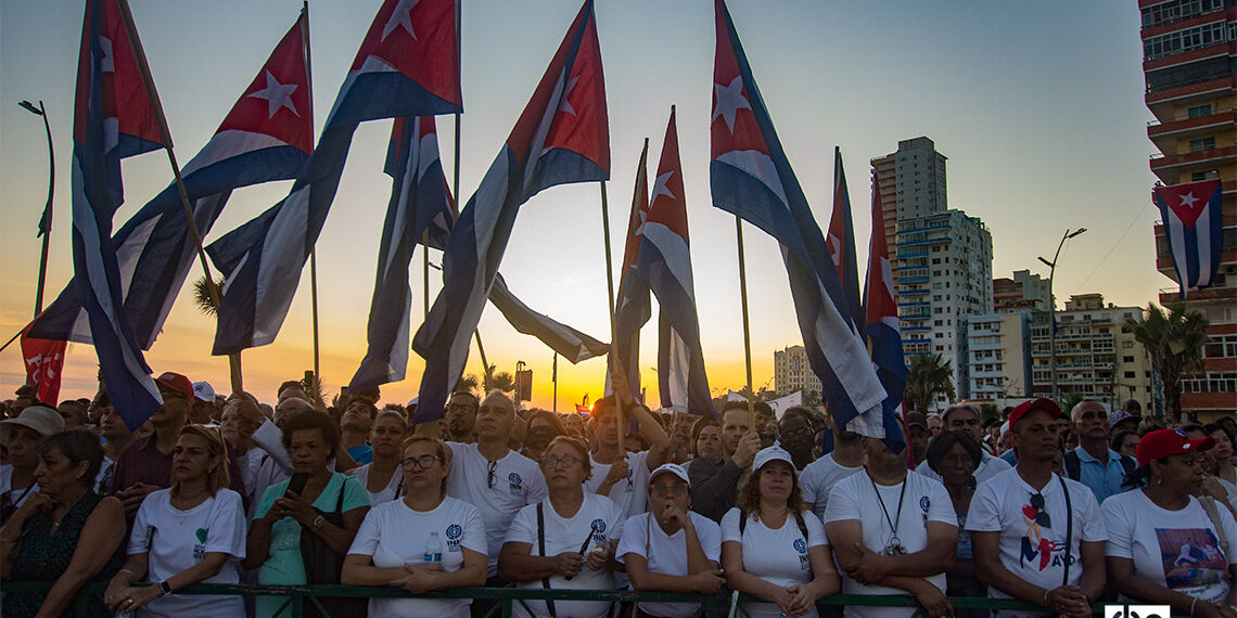 Acto de solidaridad con el pueblo de Palestina en La Habana. Foto: Otmaro Rodríguez