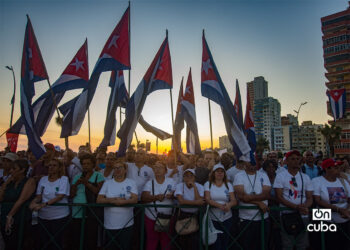 Acto de solidaridad con el pueblo de Palestina en La Habana. Foto: Otmaro Rodríguez