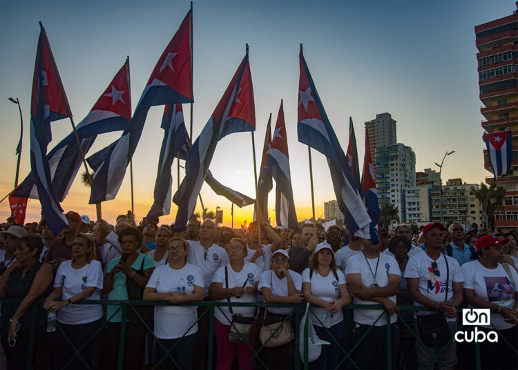 Acto de solidaridad con el pueblo de Palestina en La Habana. Foto: Otmaro Rodríguez