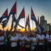 Acto de solidaridad con el pueblo de Palestina en La Habana. Foto: Otmaro Rodríguez