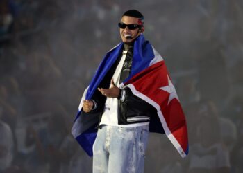 Oniel Bebeshito durante su presentación en el Hard Rock Stadium de Miami. Foto: Tomada de X de Sport Center ESPN.