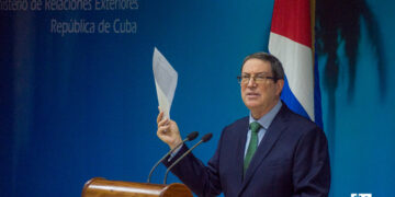 Bruno Rodríguez Parrilla durante una conferencia de prensa. Foto: Otmaro Rodríguez.