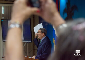 Declaraciones del Ministerio de Relaciones Exteriores, Bruno Rodríguez Parrilla. Foto: Otmaro Rodríguez.