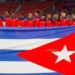 Jugadores de Cuba formaron este sábado, previo a un partido del grupo D de la Copa Mundial Sub-20 entre Australia y Cuba en el estadio Nacional Julio Martínez Prádanos , en Santiago (Chile). EFE/ Esteban Garay